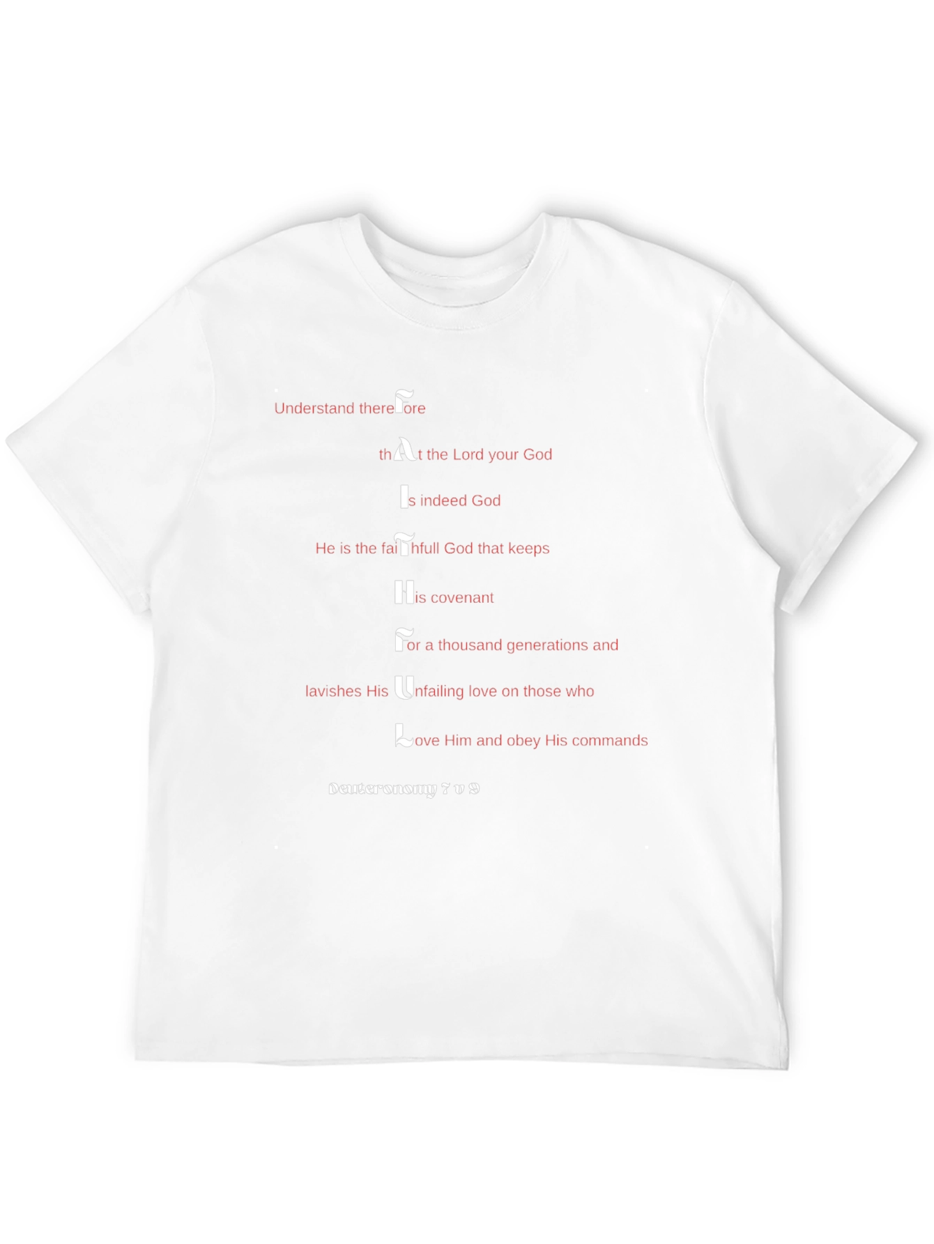Faithful Mens T-Shirt - Deuteronomy 7:9 Graphic Tee