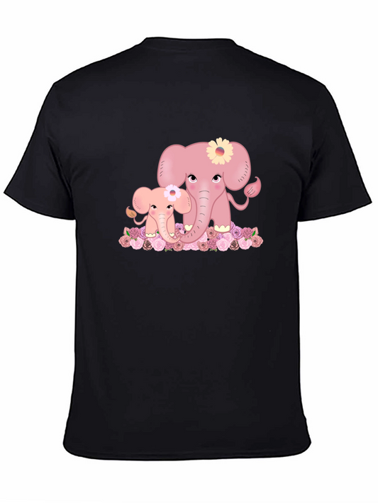Cute Elephant Graphic Tee - Mom & Baby Design
