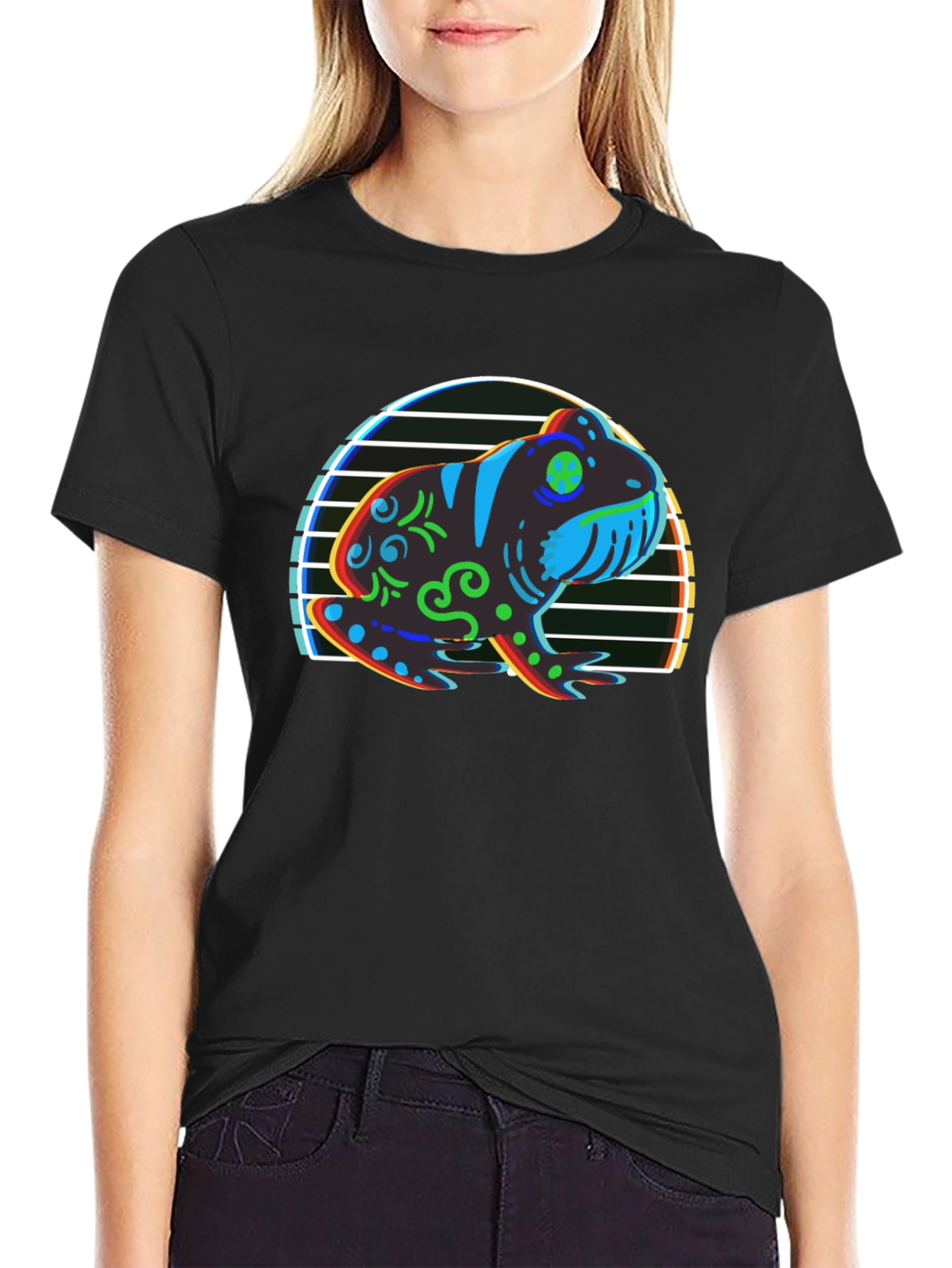 Retro Frog Graphic T-Shirt - Unique Design