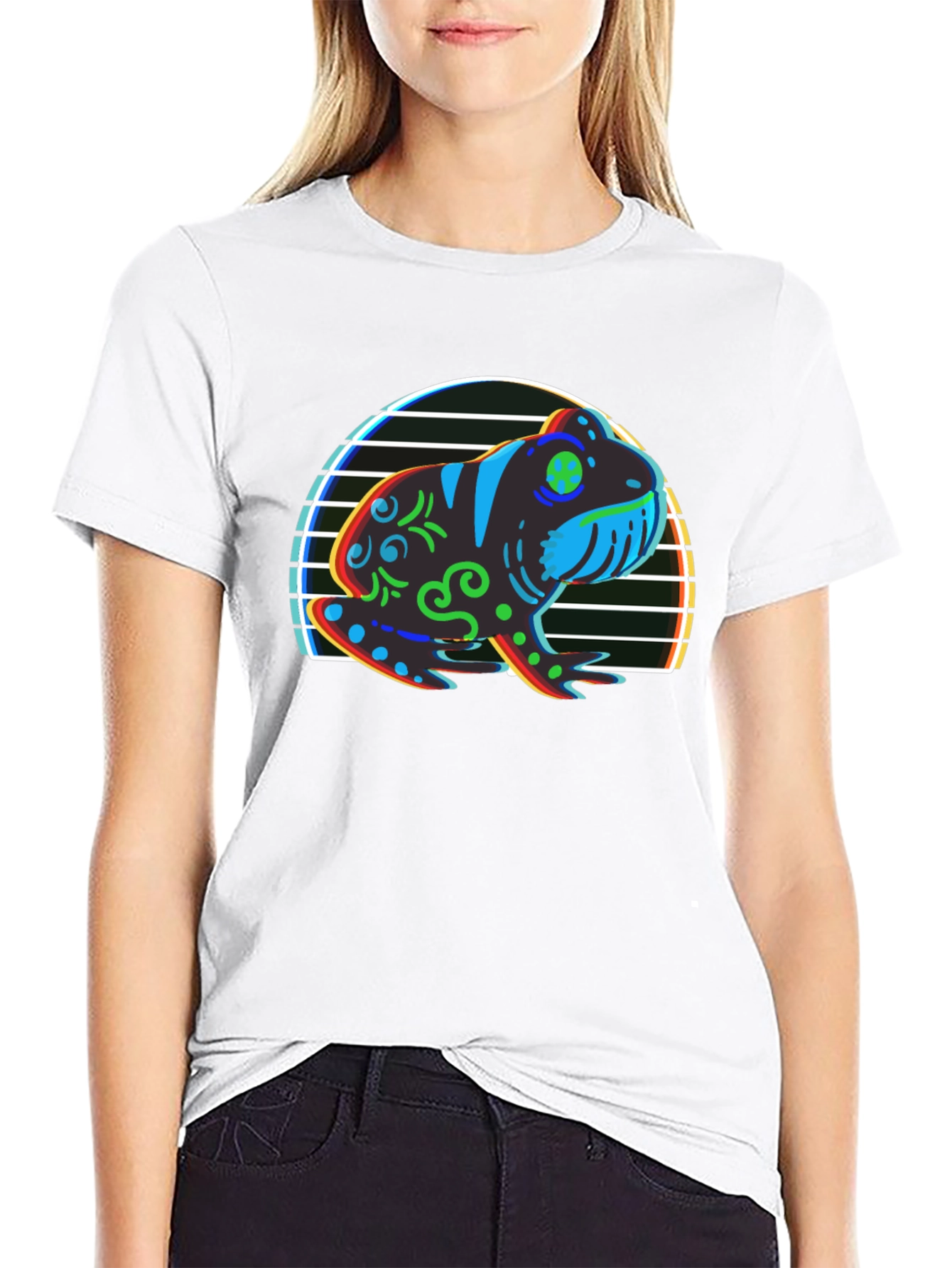 Retro Frog Graphic T-Shirt - Unique Design