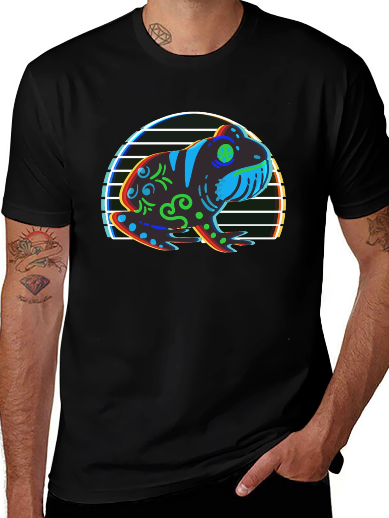 Retro Frog Graphic T-Shirt - Unique Design