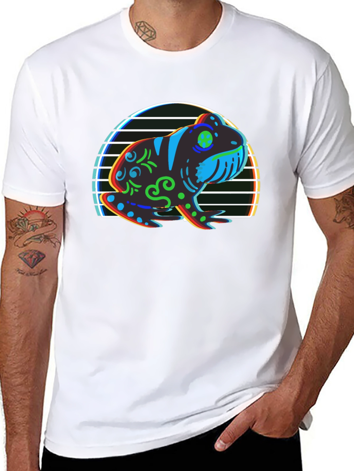 Retro Frog Graphic T-Shirt - Unique Design