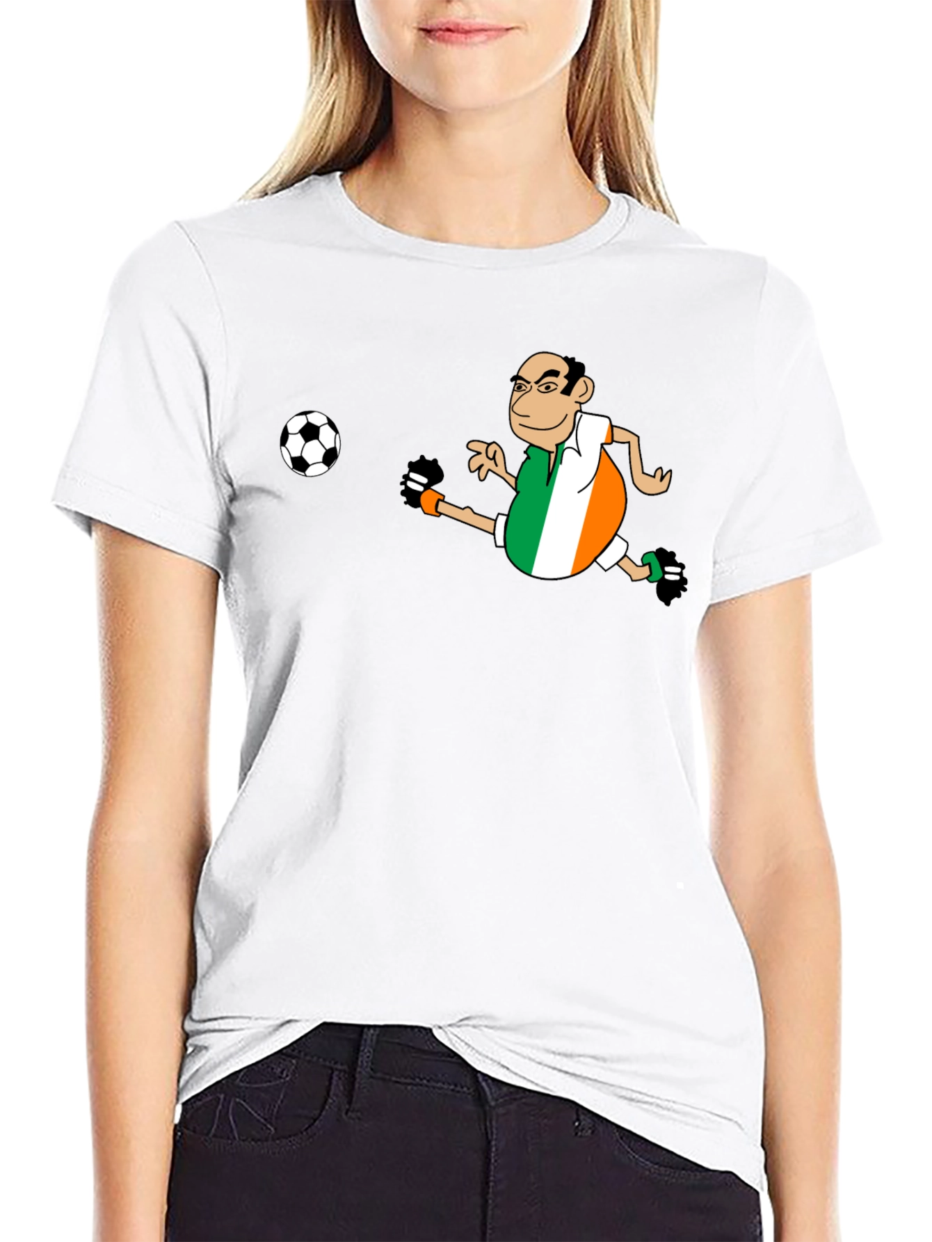 Ireland Soccer T-Shirt - Funny Cartoon Design