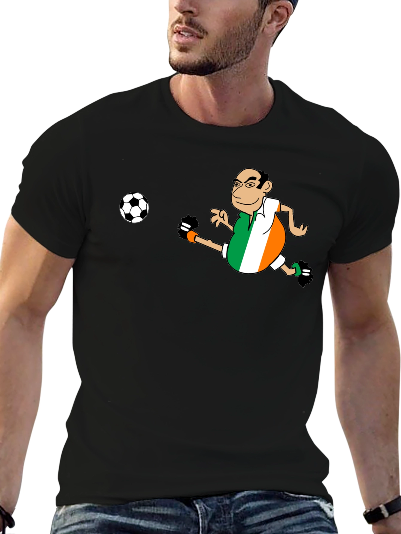 Ireland Soccer T-Shirt - Funny Cartoon Design