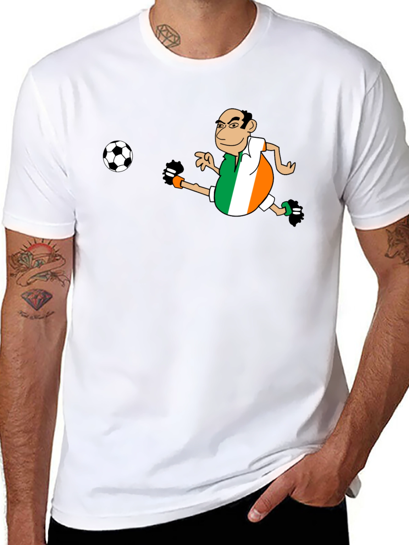 Ireland Soccer T-Shirt - Funny Cartoon Design