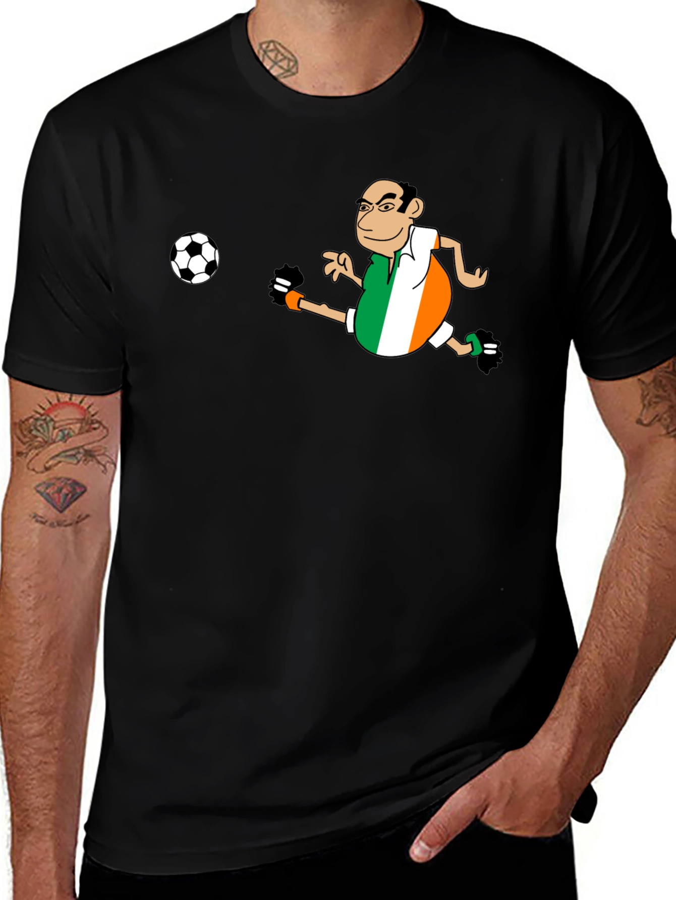 Ireland Soccer T-Shirt - Funny Cartoon Design