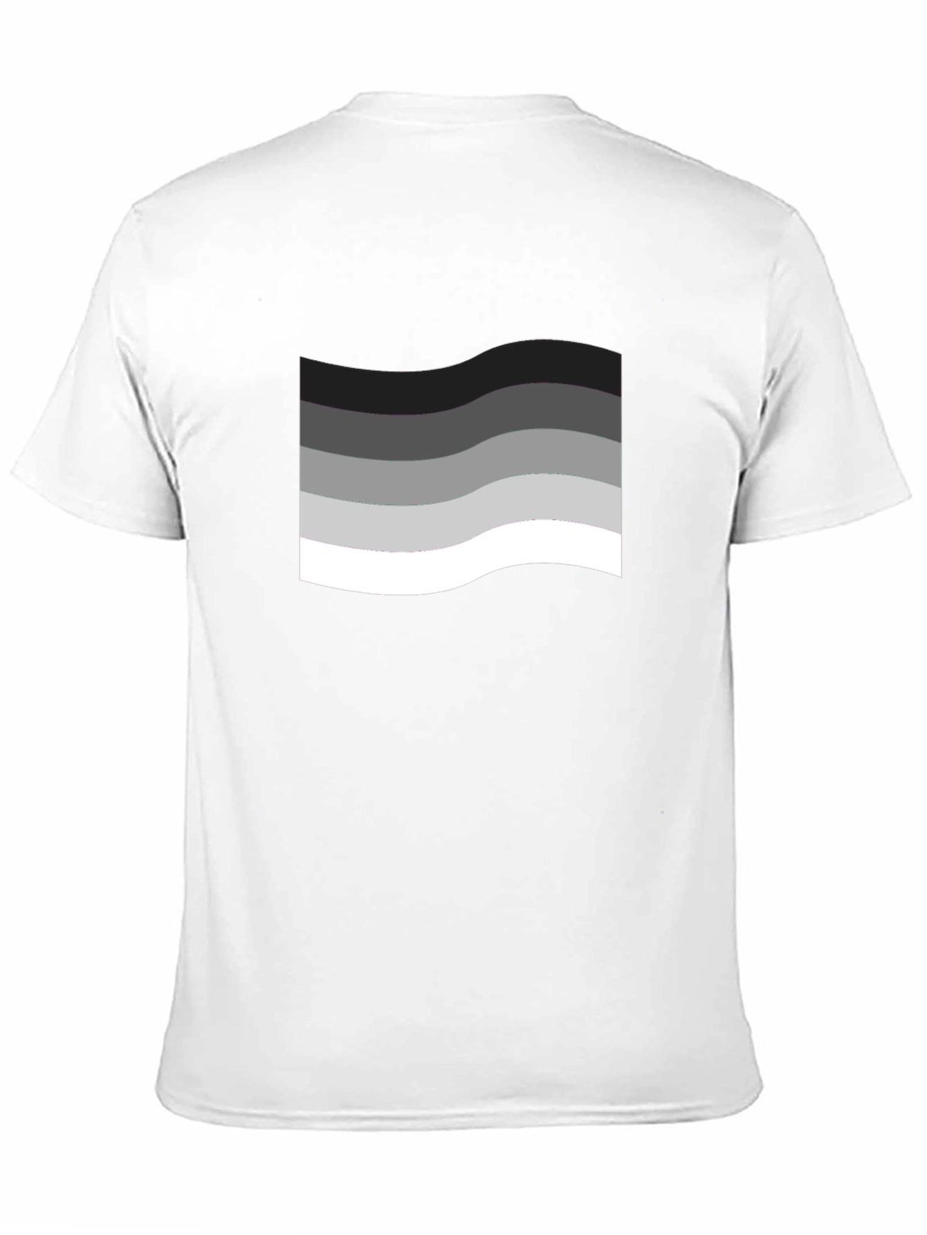 Wavy Gradient Graphic Black T-Shirt