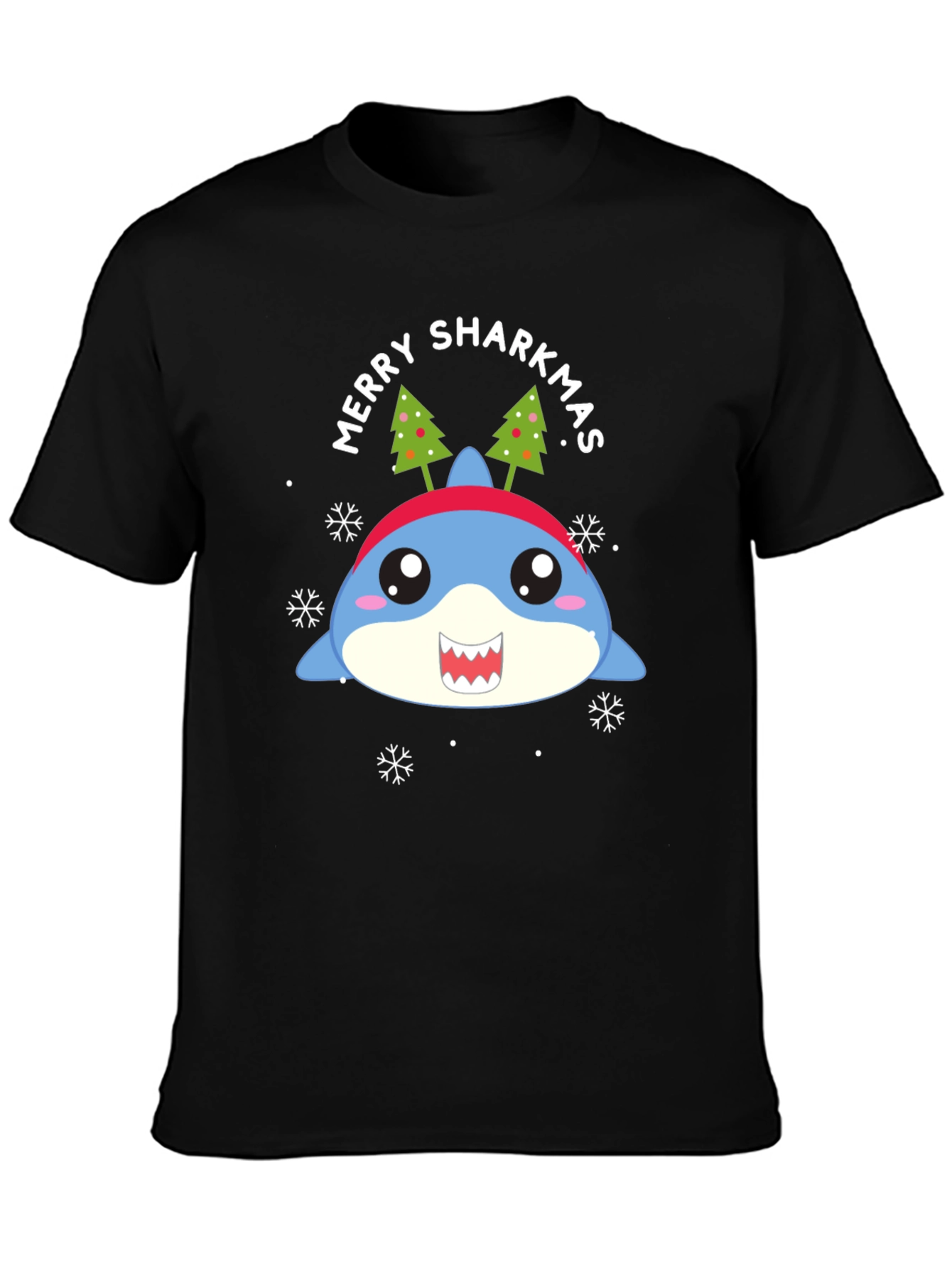 Merry Sharkmas T-Shirt - Holiday Shark Tee