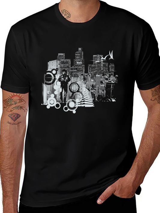 Urban Graphic T-Shirt: Cityscape Tee