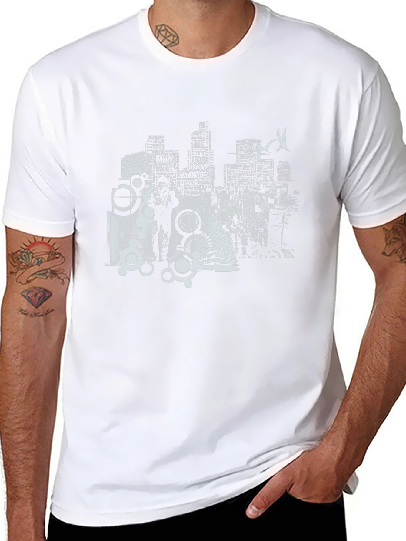 Urban Graphic T-Shirt: Cityscape Tee