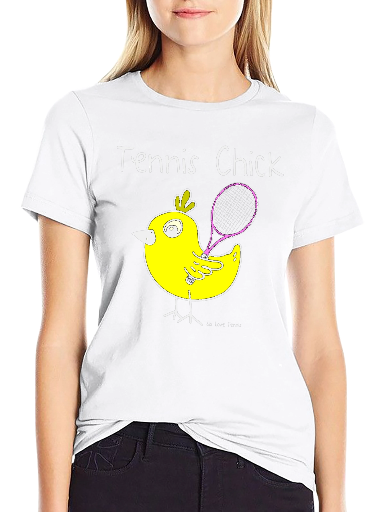 Tennis Chick T-Shirt - Playful Design