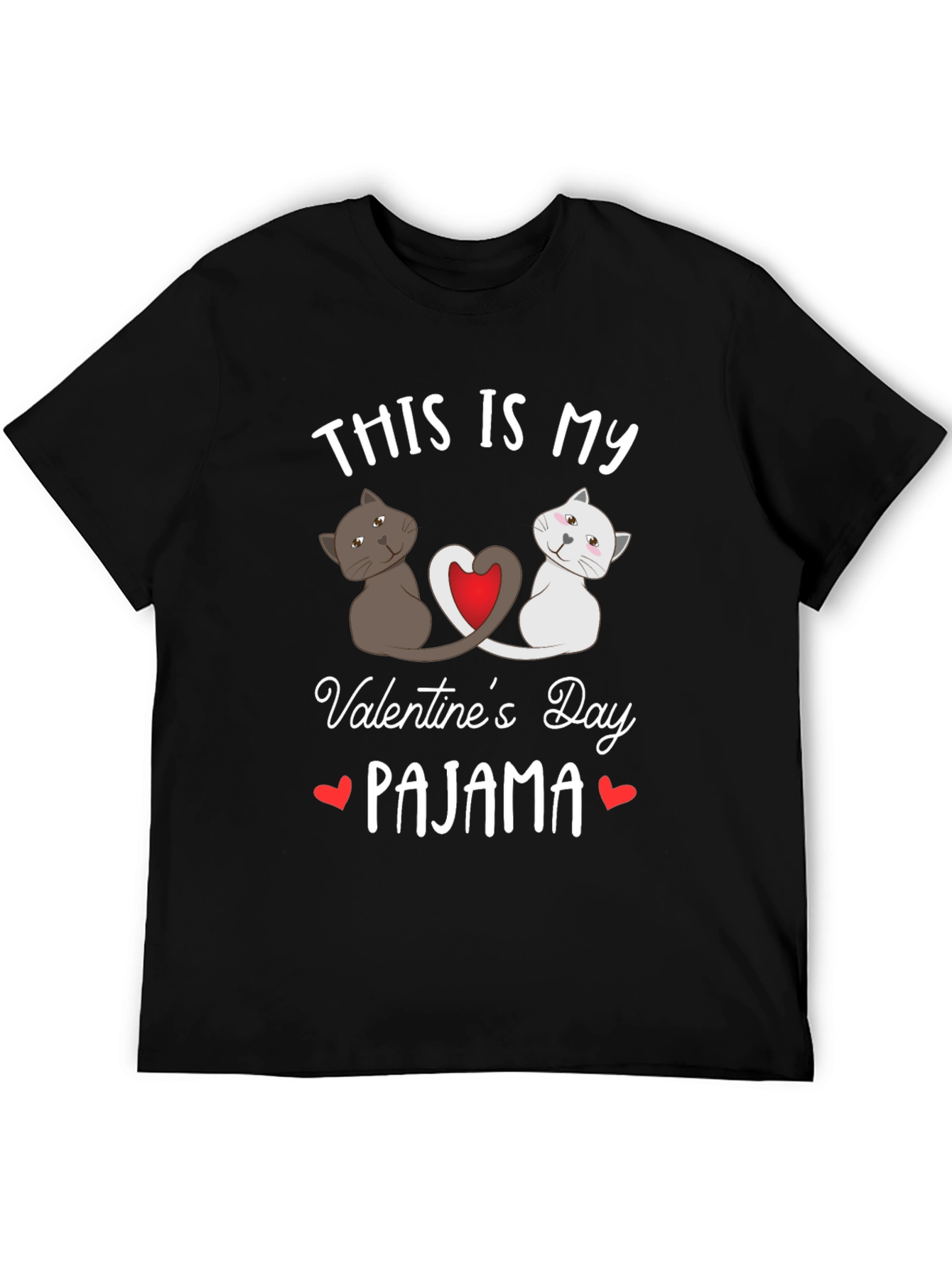 Valentines Day Cat Pajama T-Shirt