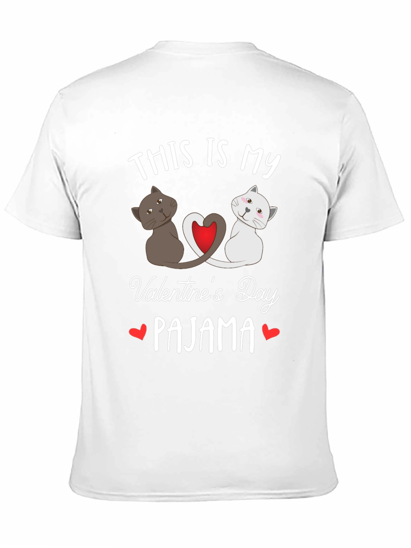 Valentines Day Cat Pajama T-Shirt