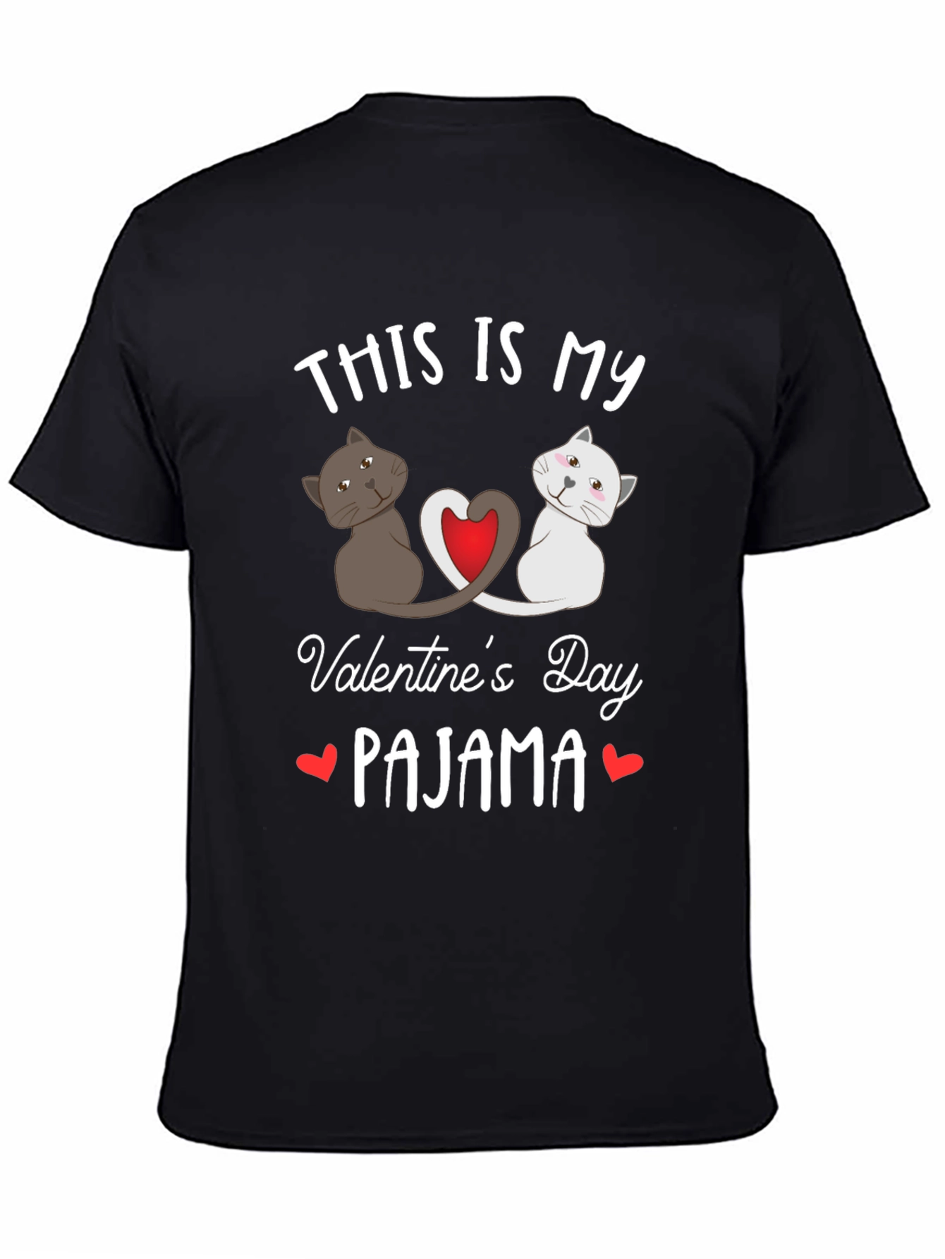 Valentines Day Cat Pajama T-Shirt