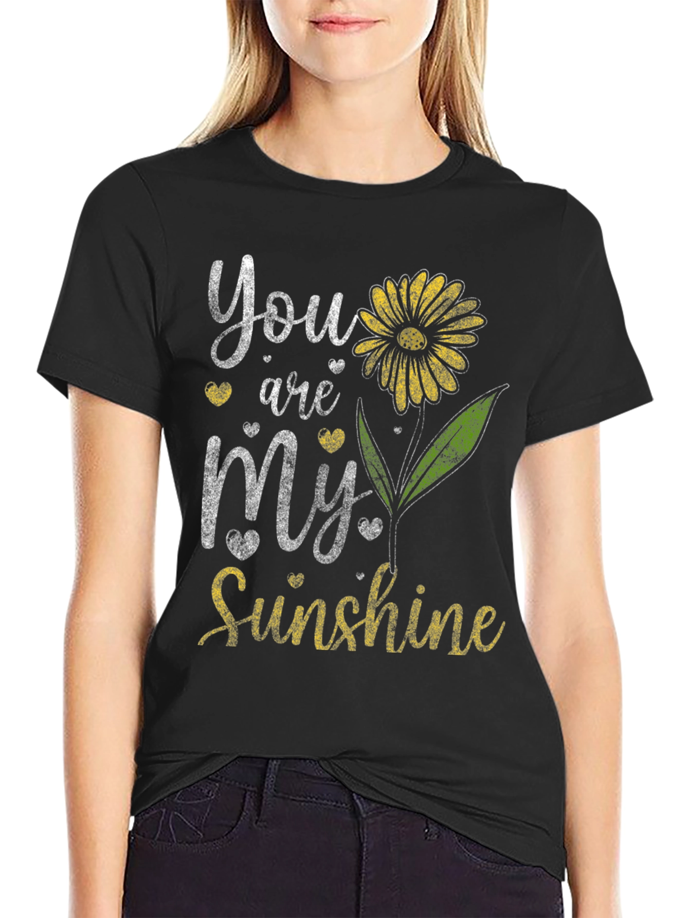 You Are My Sunshine Graphic Tee - Black