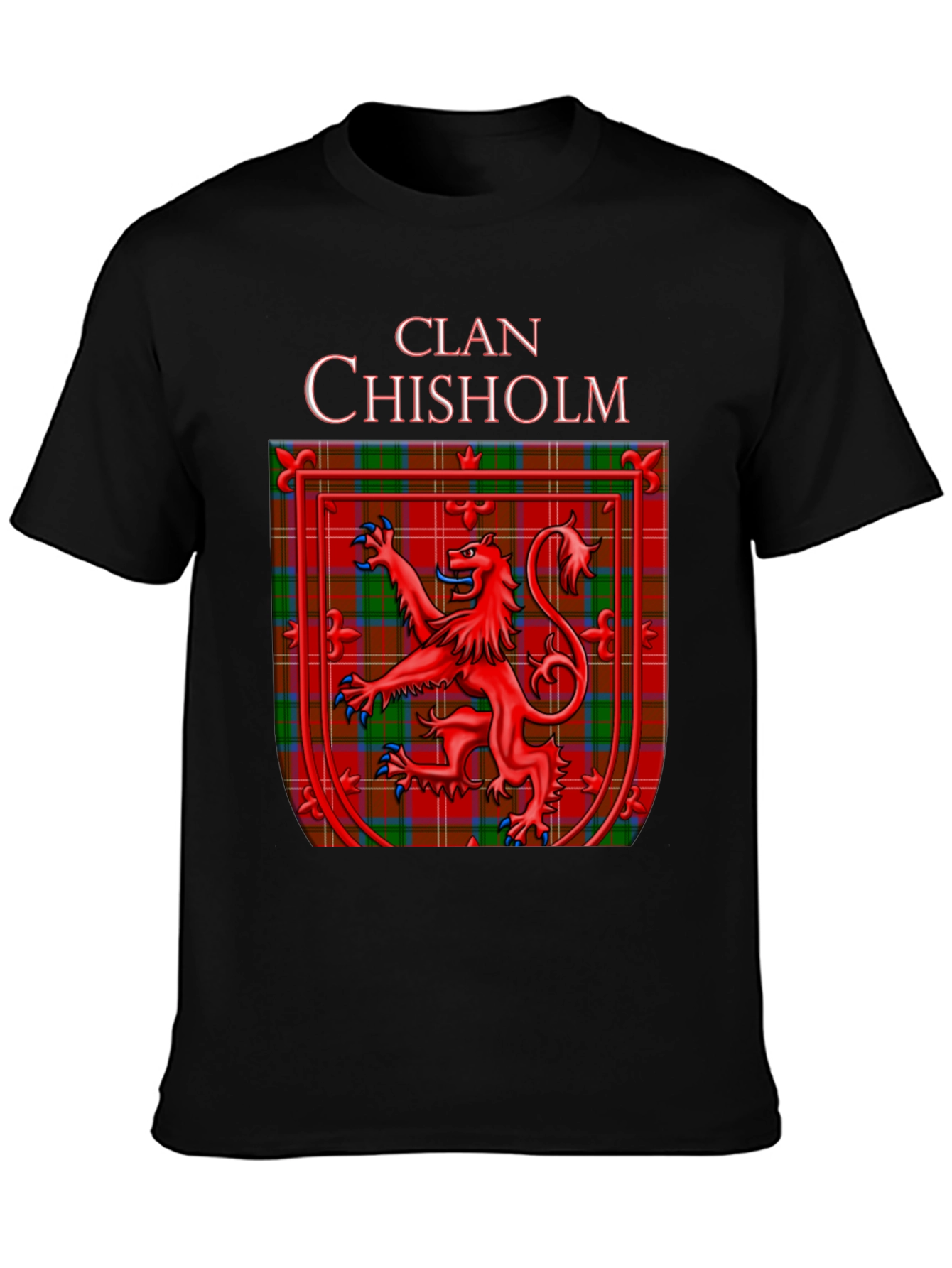 Clan Chisholm Tartan Crest Graphic T-Shirt