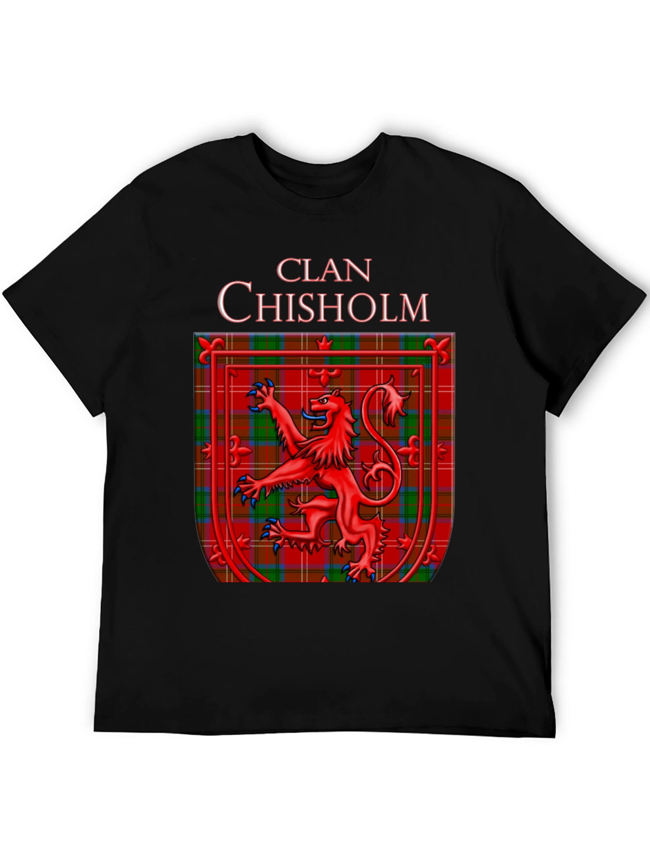 Clan Chisholm Tartan Crest Graphic T-Shirt