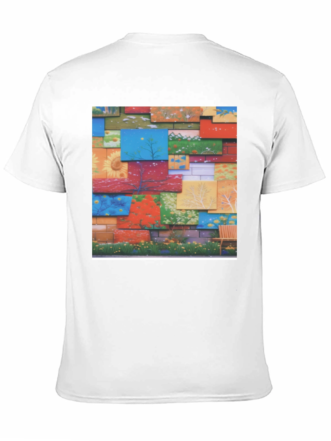 Artistic Wall Panel Print T-Shirt