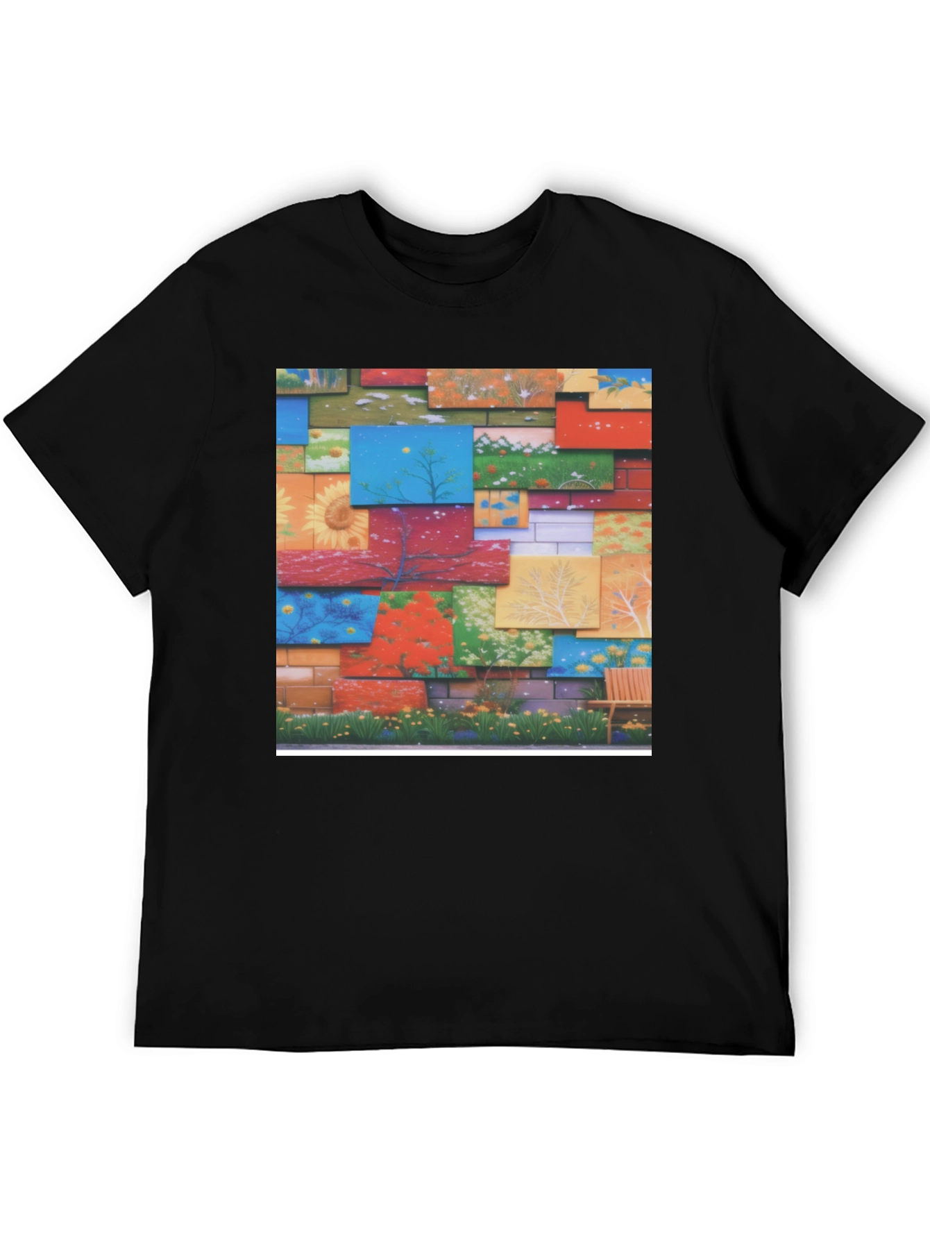 Artistic Wall Panel Print T-Shirt