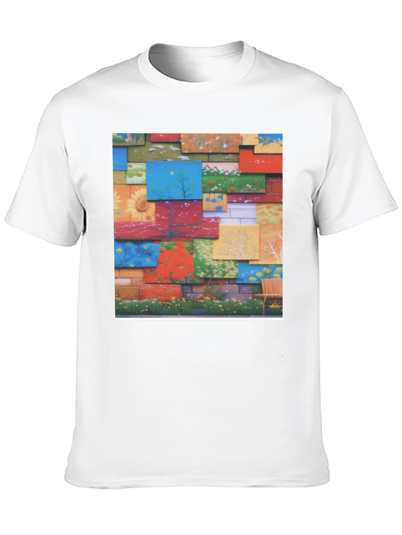 Artistic Wall Panel Print T-Shirt