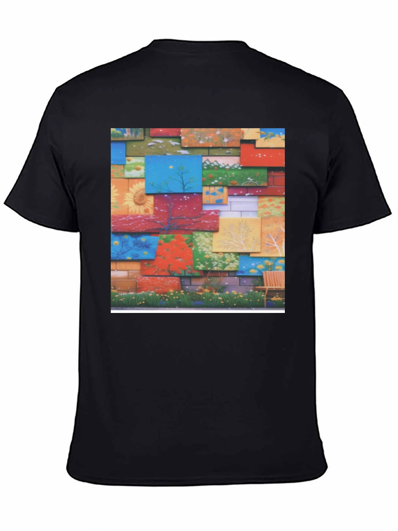 Artistic Wall Panel Print T-Shirt