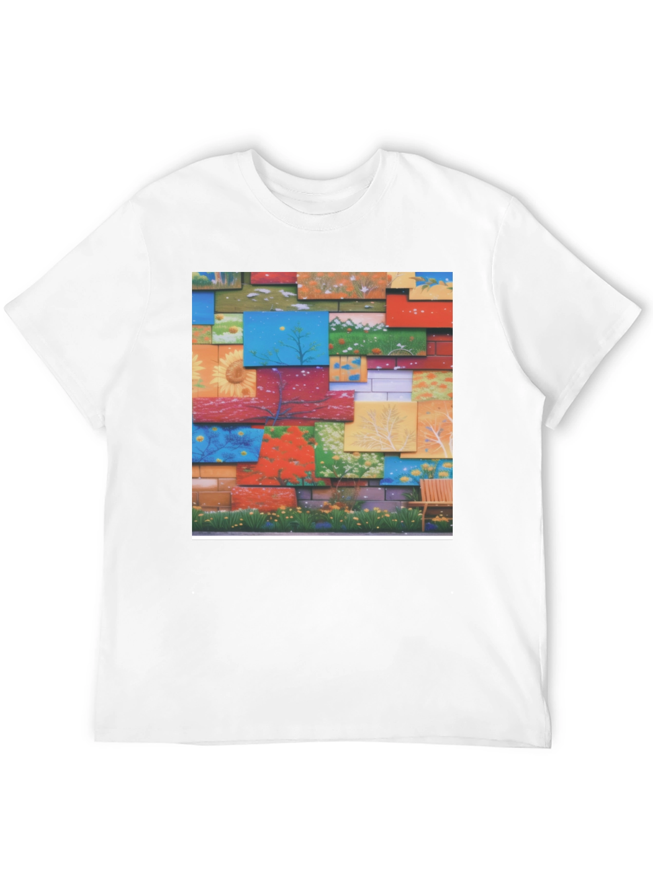 Artistic Wall Panel Print T-Shirt
