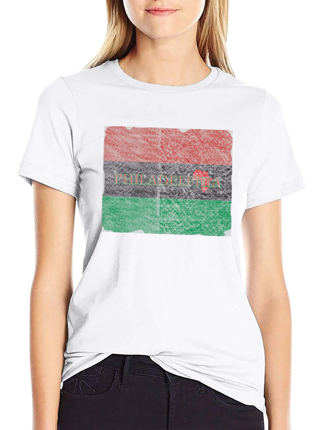 Philadelphia Pan-African Flag Graphic T-Shirt