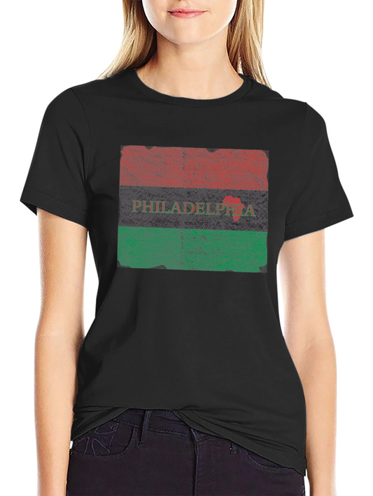 Philadelphia Pan-African Flag Graphic T-Shirt