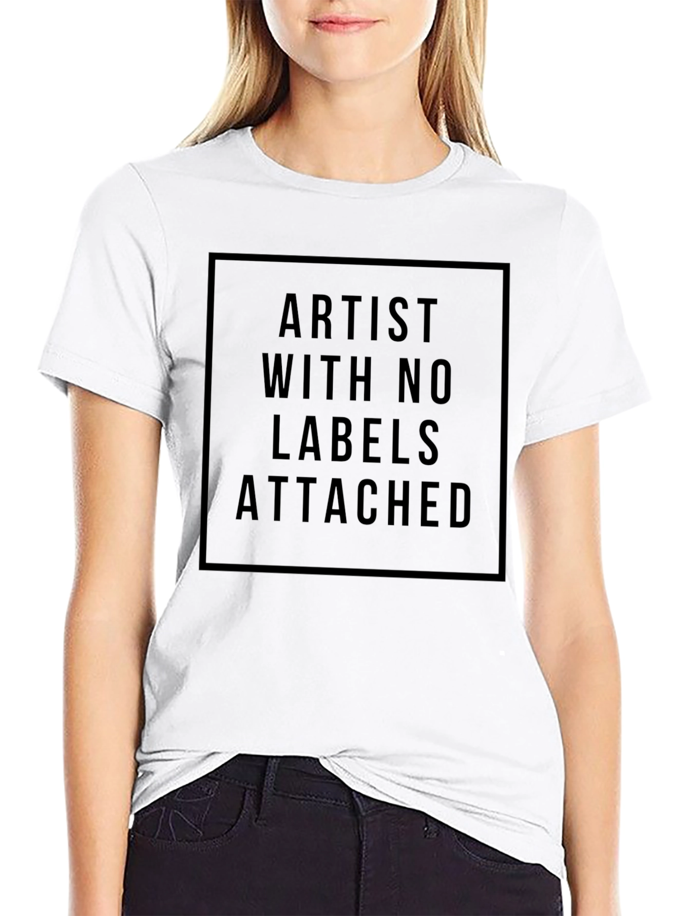 Artist With No Labels Attached Black T-Shirt