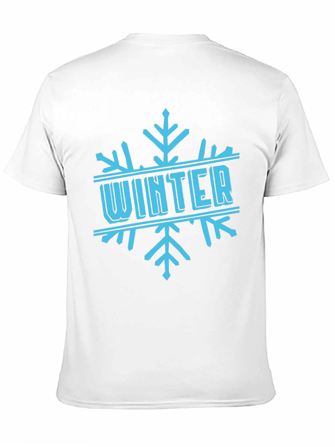Winter Snowflake Graphic Black T-Shirt