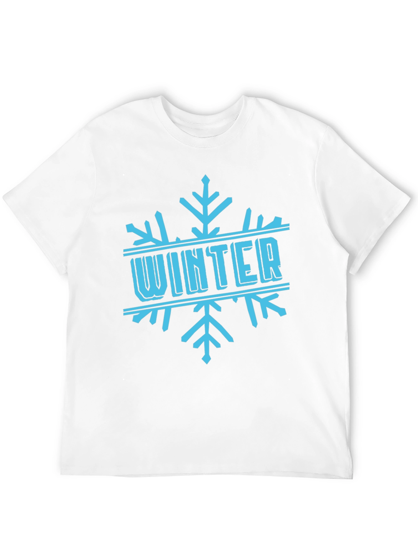 Winter Snowflake Graphic Black T-Shirt