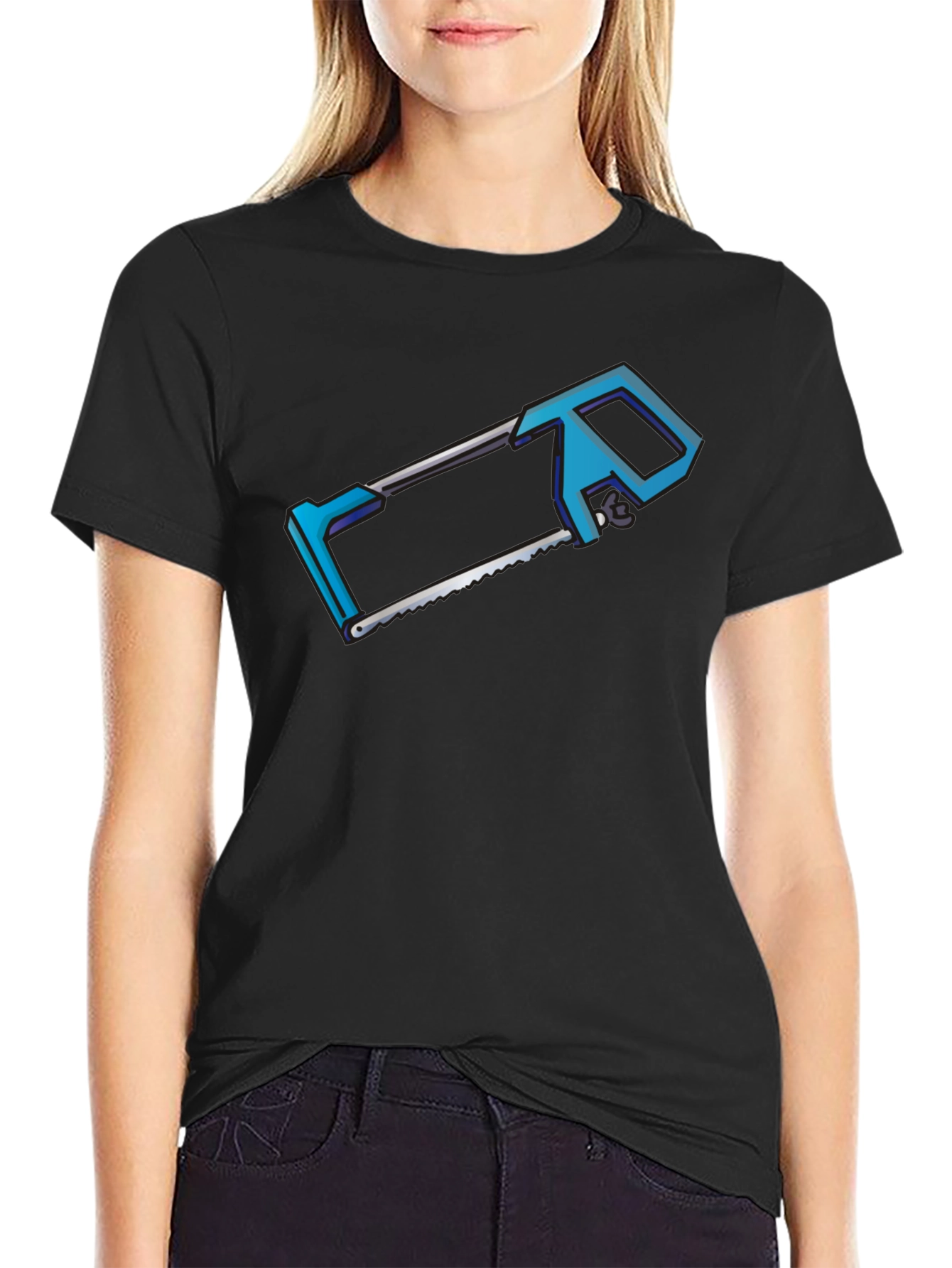 Hacksaw Graphic T-Shirt - Black Crew Neck Tee