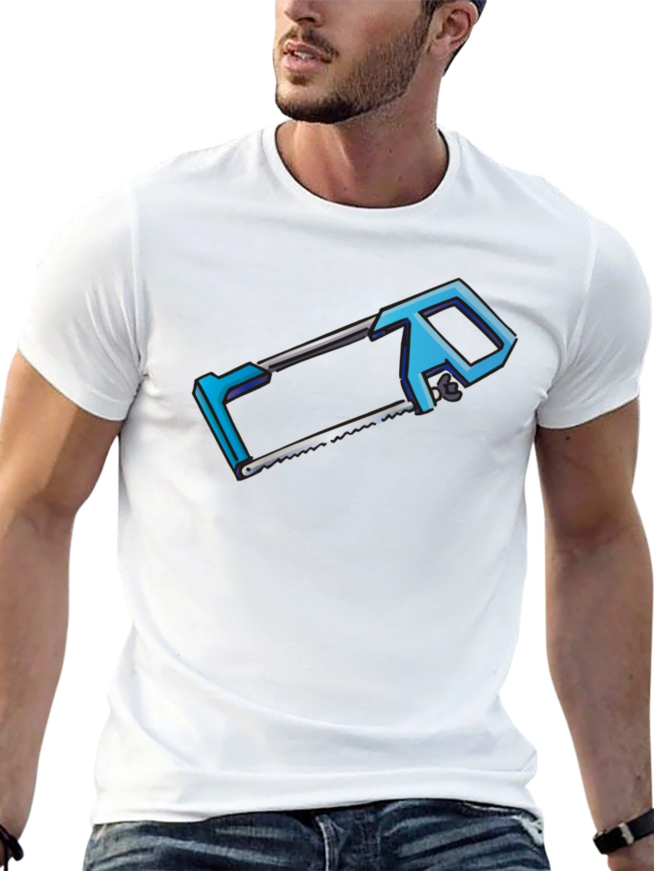 Hacksaw Graphic T-Shirt - Black Crew Neck Tee