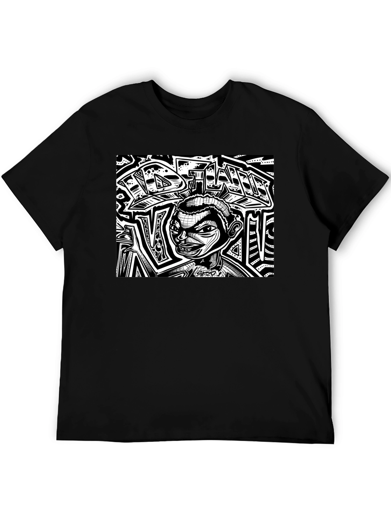 Edgy Graphic Print T-Shirt