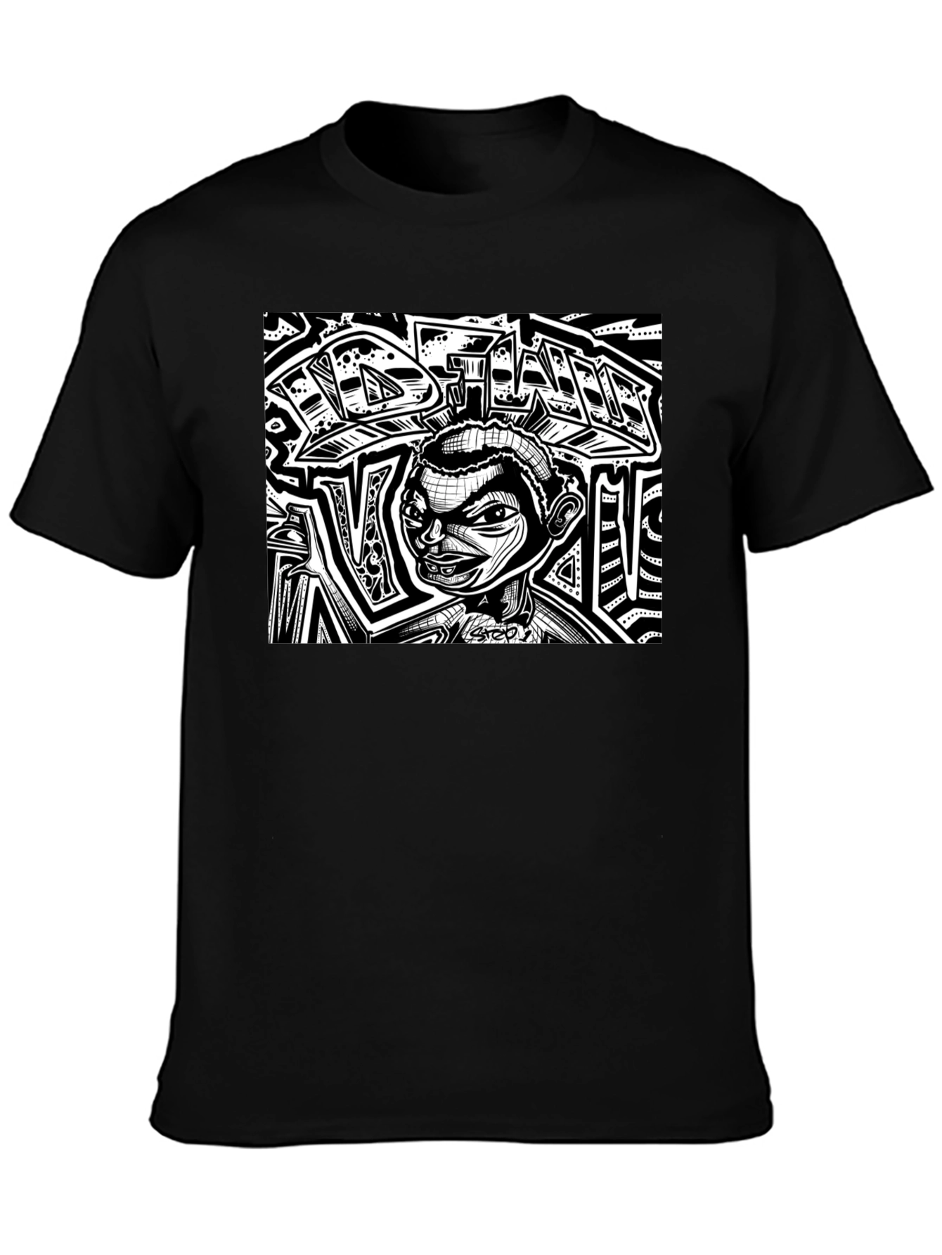 Edgy Graphic Print T-Shirt
