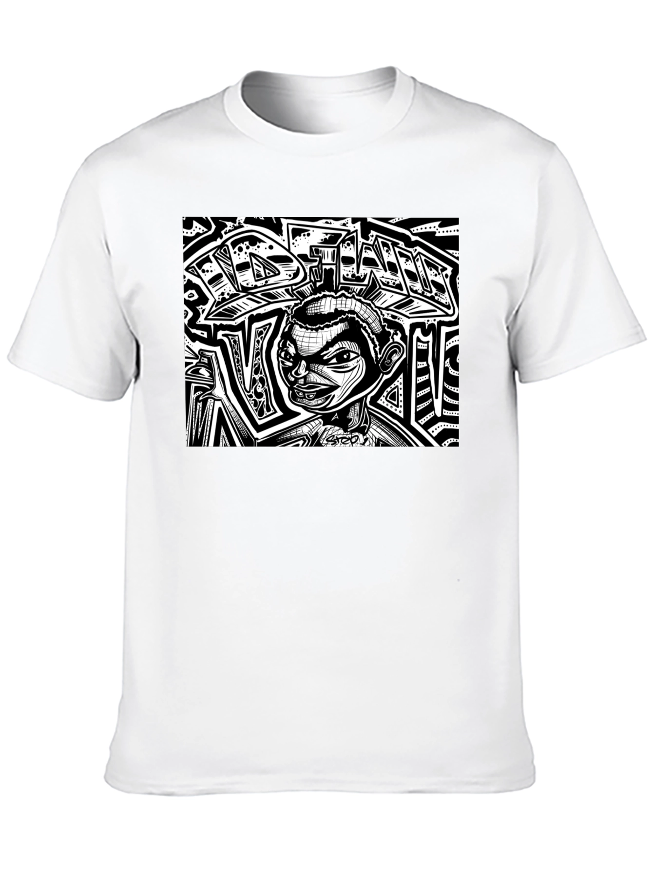 Edgy Graphic Print T-Shirt