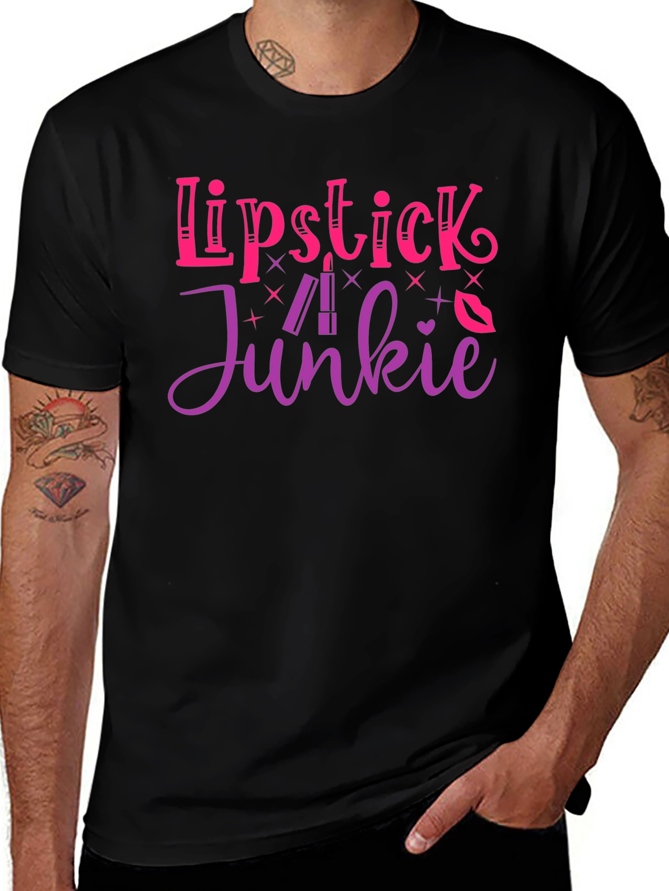 Lipstick Junkie Graphic T-Shirt