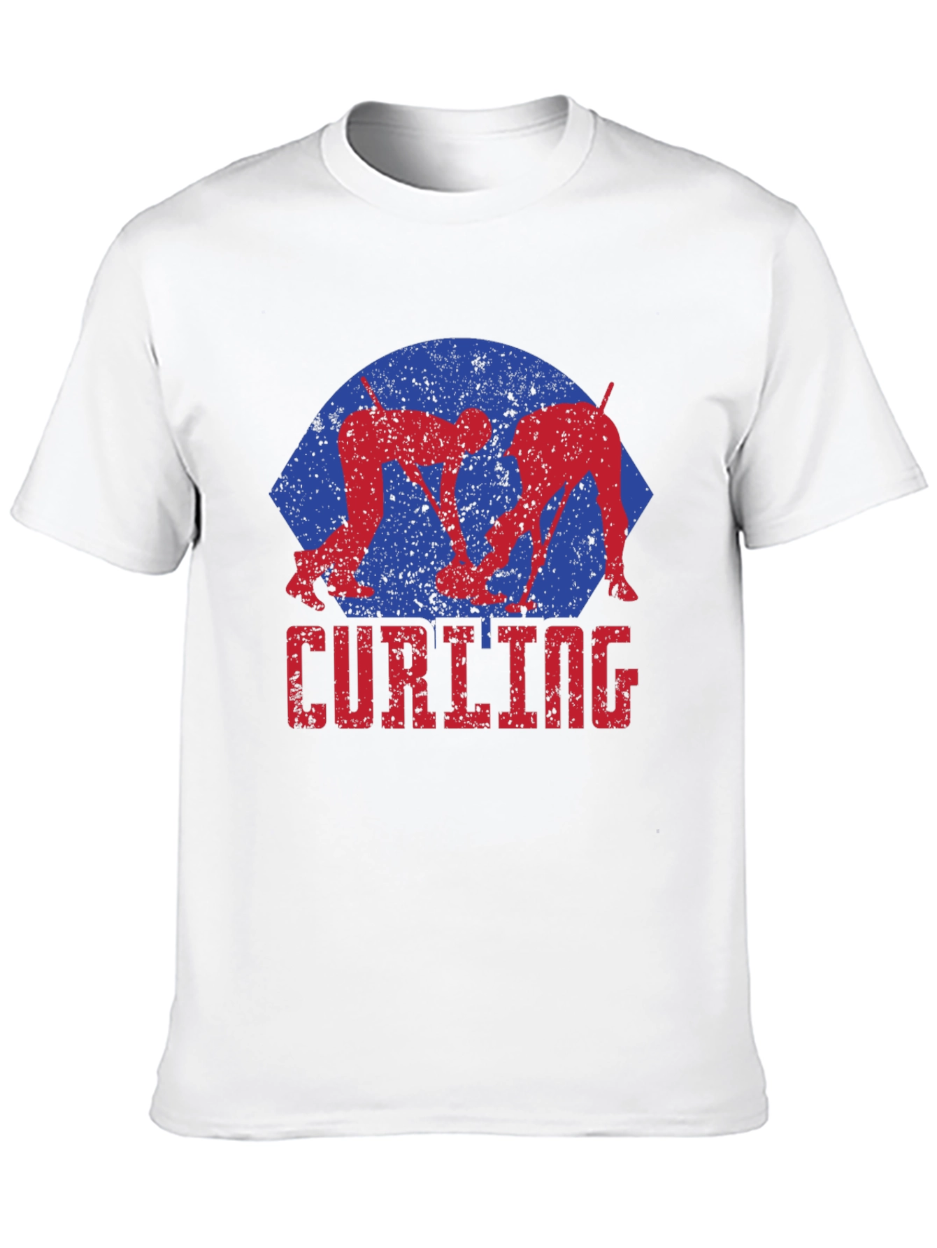 Curling T-Shirt - Retro Style Sports Tee