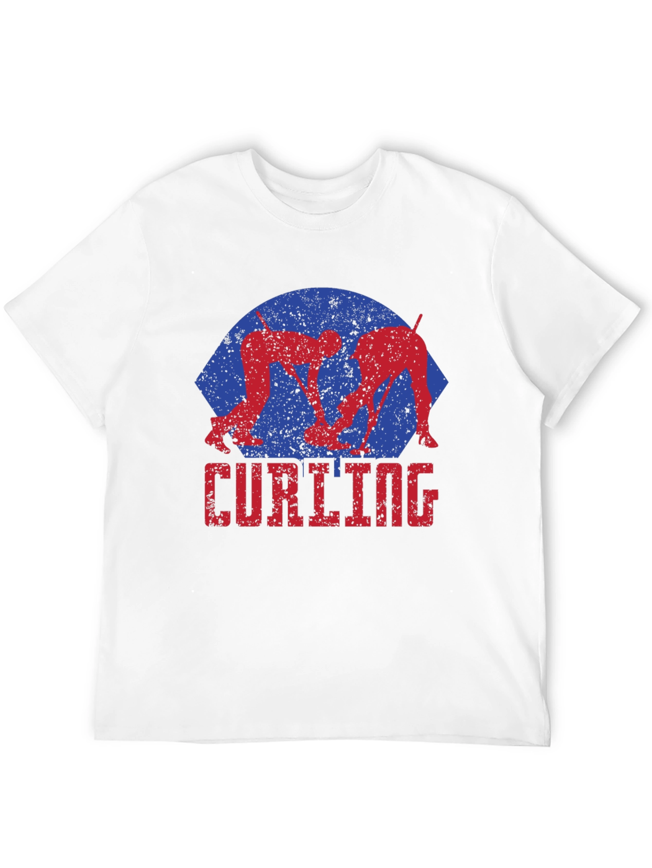 Curling T-Shirt - Retro Style Sports Tee