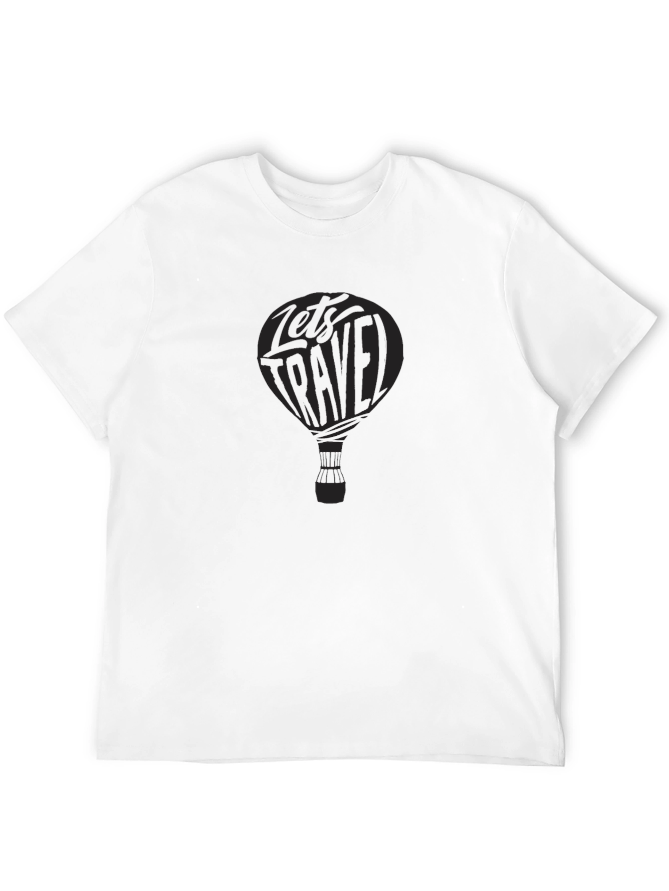 Lets Travel Hot Air Balloon Graphic Tee