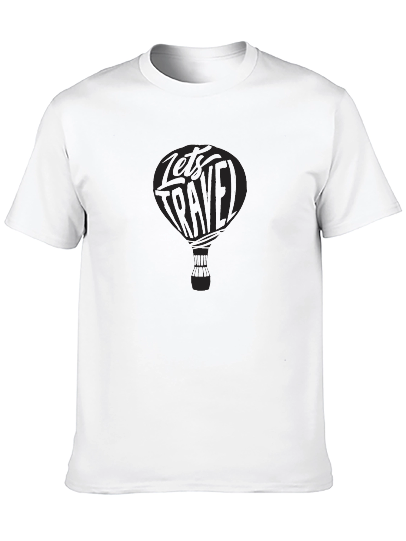 Lets Travel Hot Air Balloon Graphic Tee