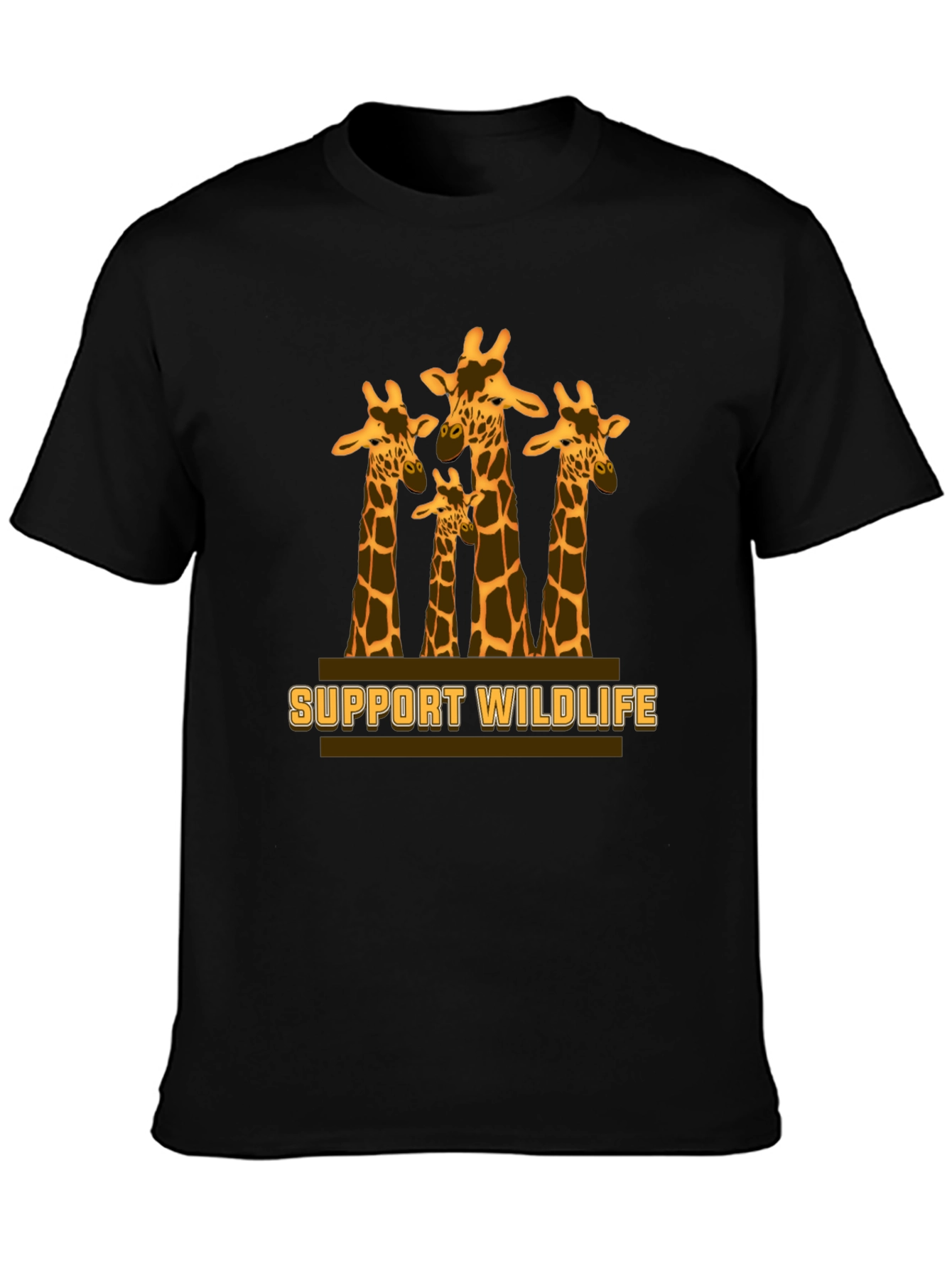 Support Wildlife Giraffe Graphic T-Shirt