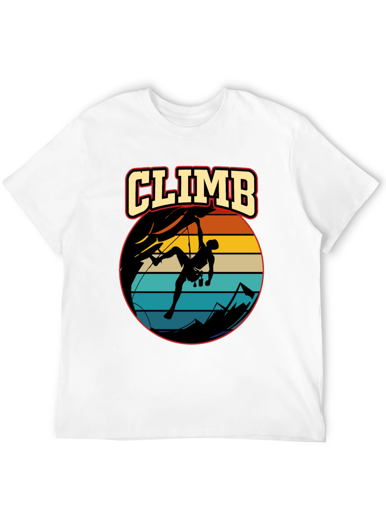 Climb T-Shirt: Retro Rock Climbing Tee
