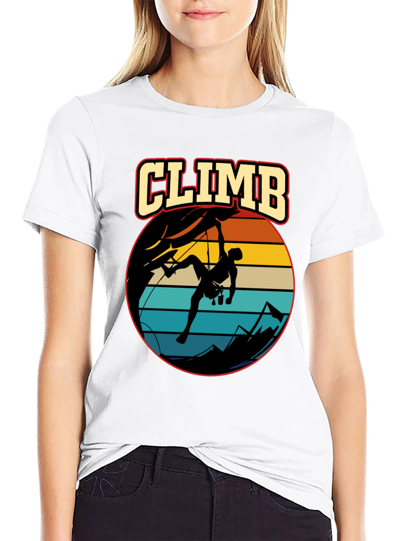 Climb T-Shirt: Retro Rock Climbing Tee