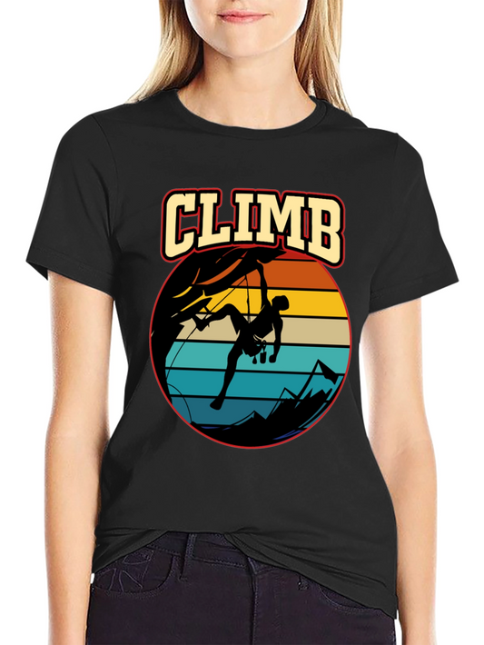 Climb T-Shirt: Retro Rock Climbing Tee
