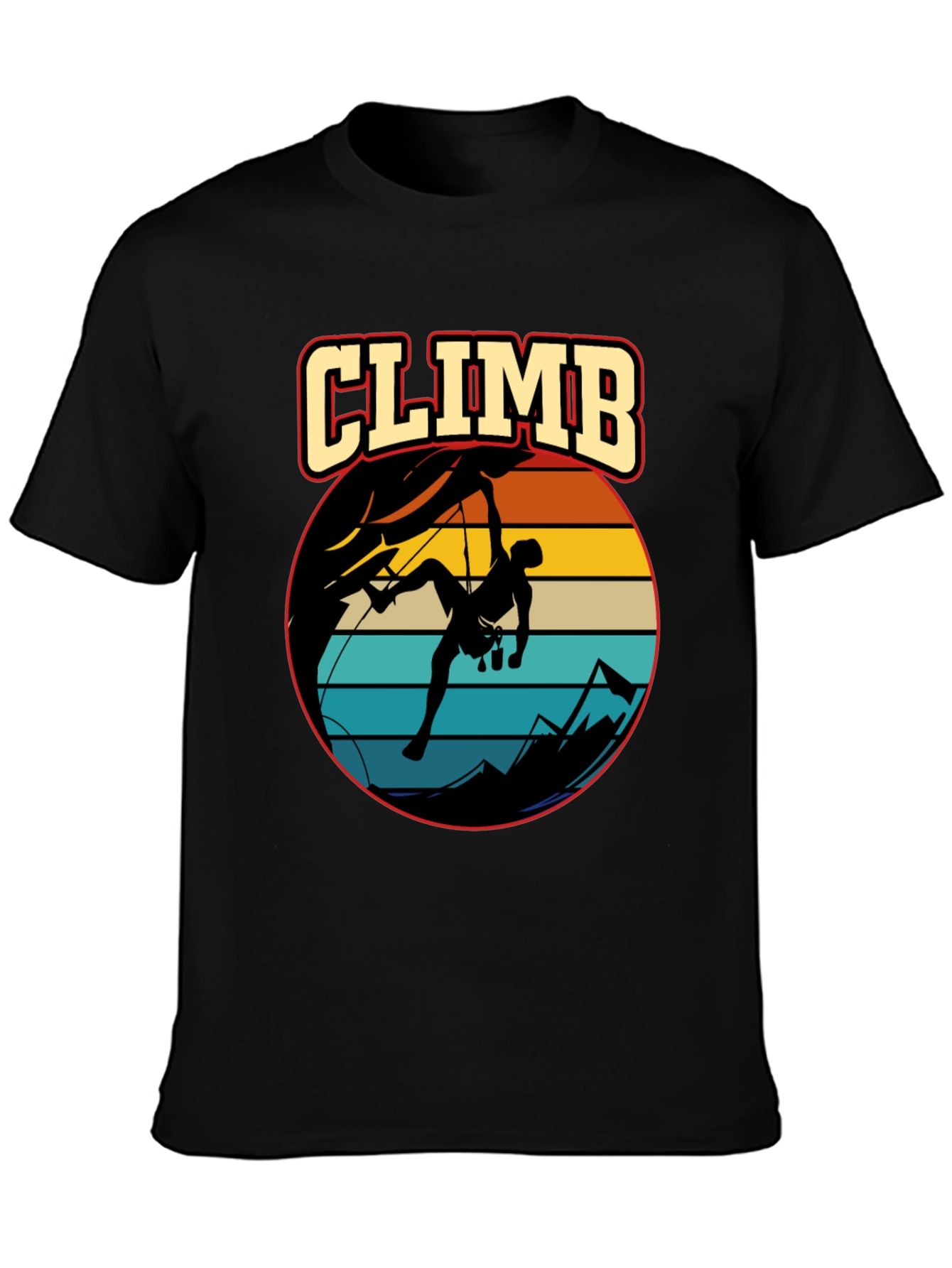 Climb T-Shirt: Retro Rock Climbing Tee