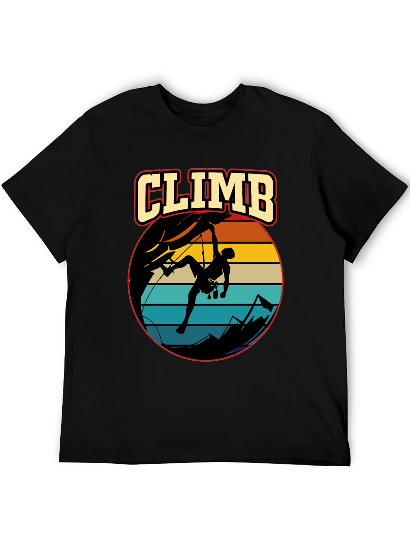 Climb T-Shirt: Retro Rock Climbing Tee