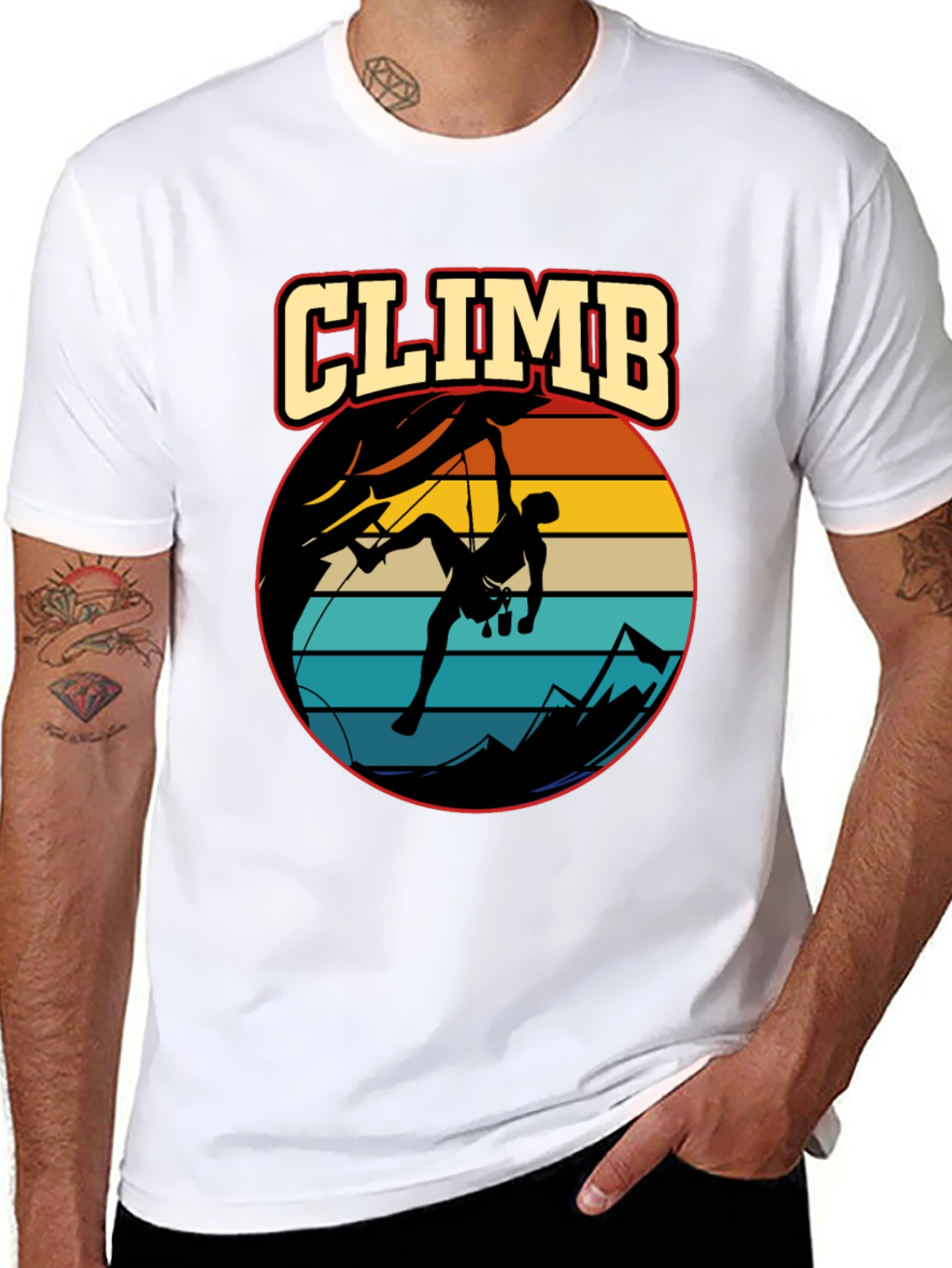Climb T-Shirt: Retro Rock Climbing Tee