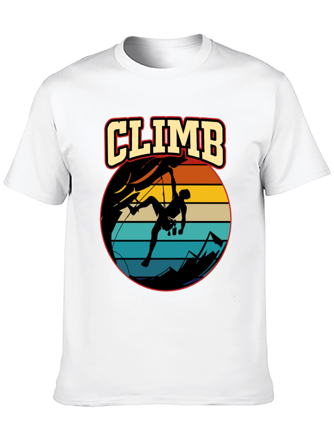 Climb T-Shirt: Retro Rock Climbing Tee