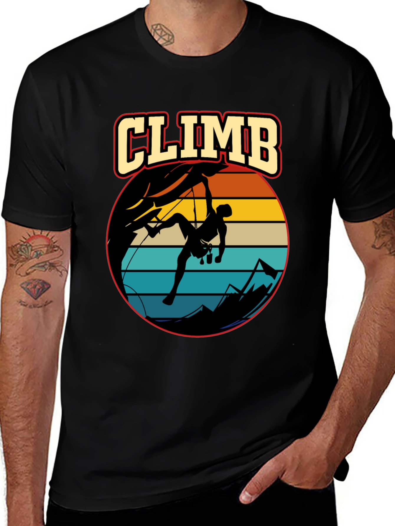Climb T-Shirt: Retro Rock Climbing Tee